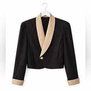 Chic Black and Tan Women's Jacket